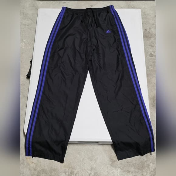 adidas Black Joggers with Blue Stripes - Thumbnail 6