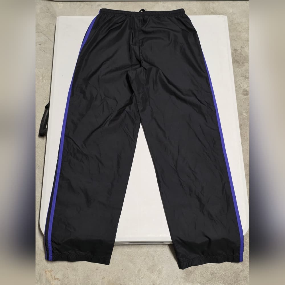 adidas Black Joggers with Blue Stripes