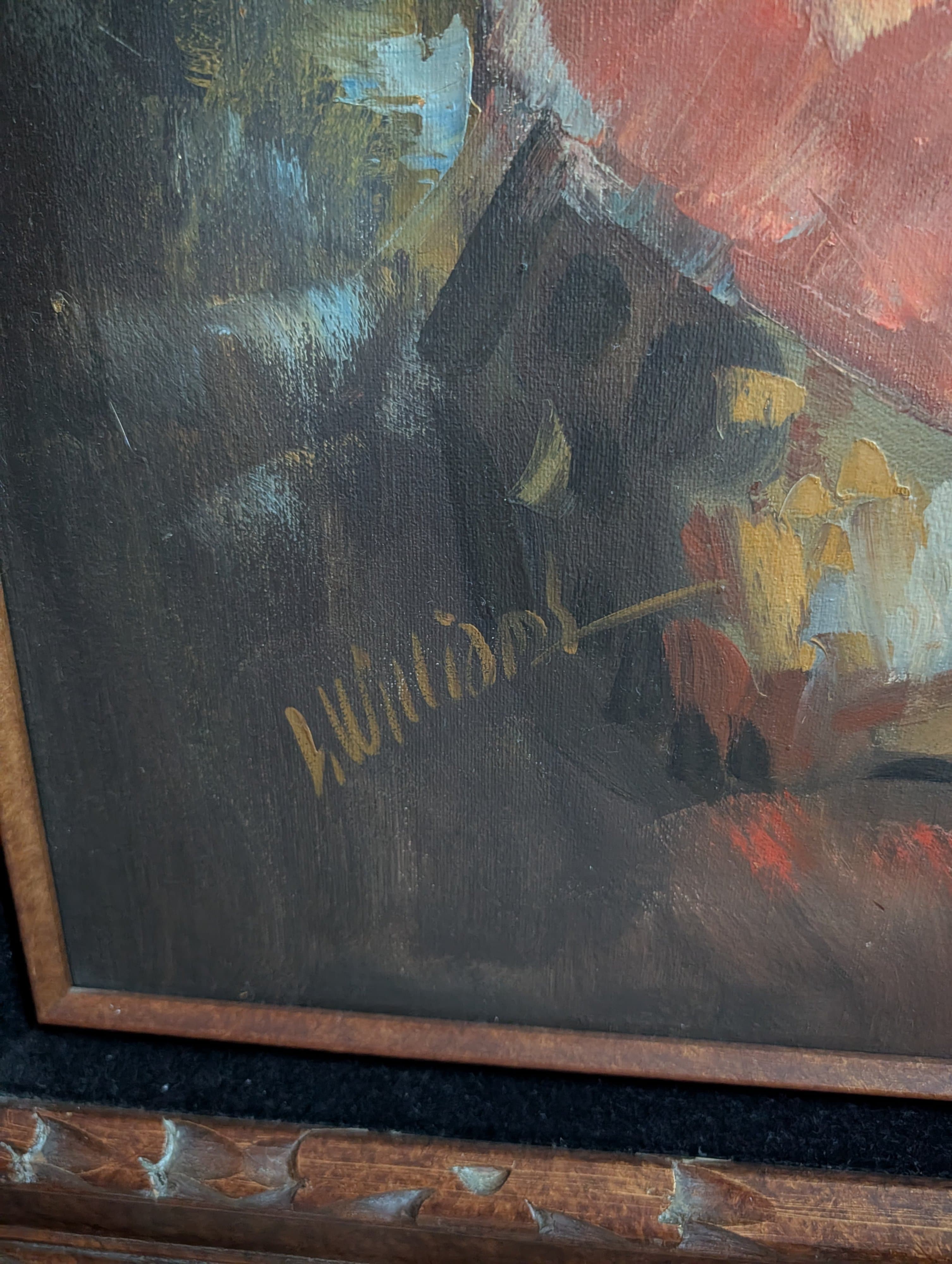 Williams H Framed Painting of Child with Dog - Thumbnail 4