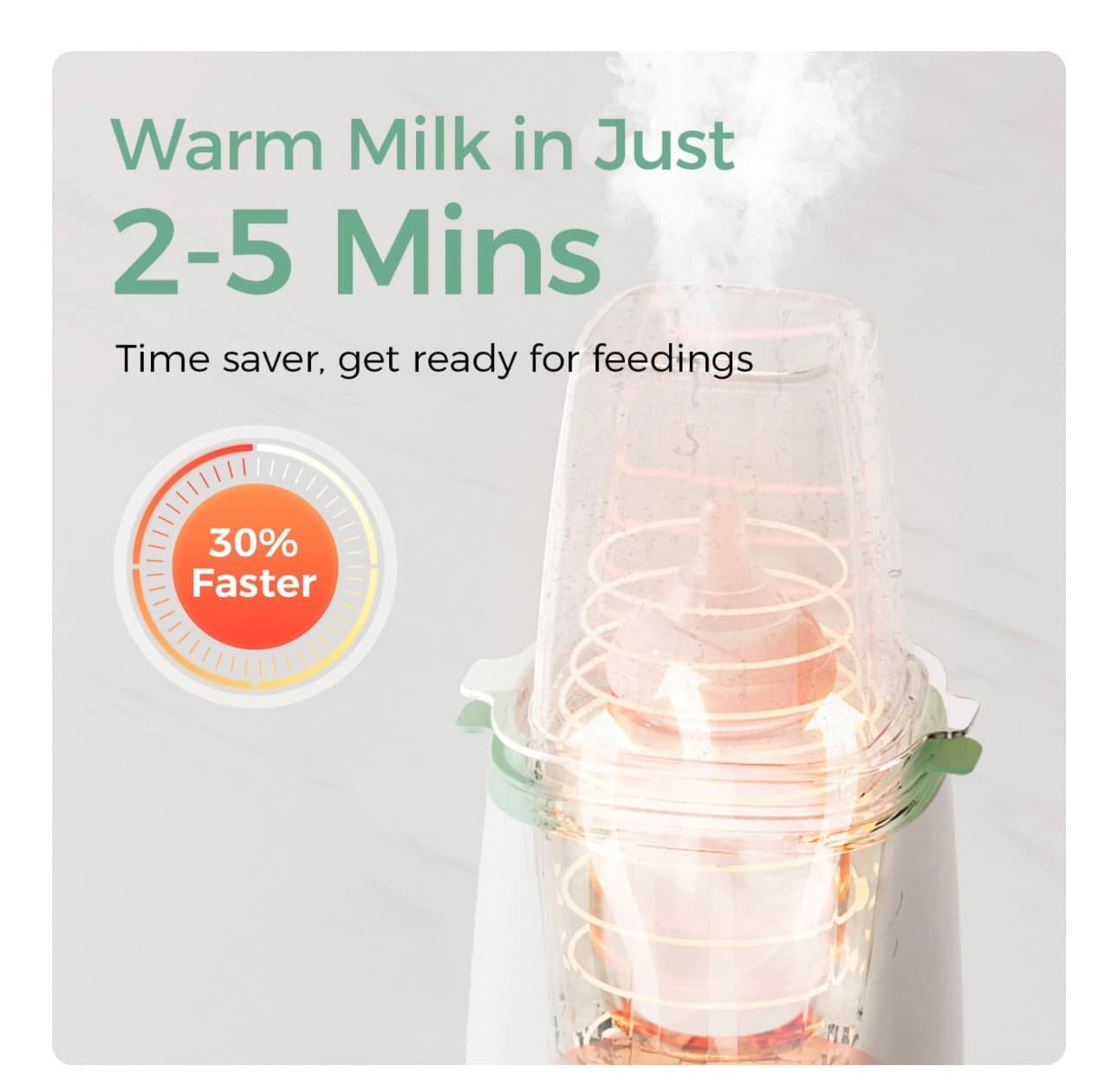Momcozy Bottle Warmer, Fast Bottle Warmers for All Bottles with Timer, Accurate Temperature Control and Automatic Shut-Off, Multifunctional Bottle Warmer for Breastmilk - Thumbnail 2