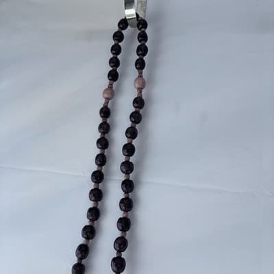 Extra Large Wood Rosary Prayer Beads Laquered Table Top Wall Hanging Catholic - Thumbnail 5