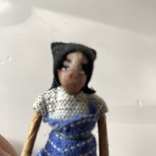 Vintage Guatemalan Worry Doll Brooch Ethnic Handmade Central American Textile - Thumbnail 6