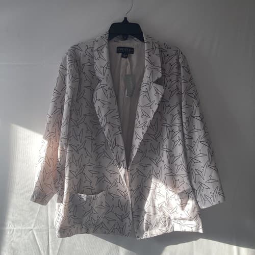 Forever 21 Plus Clothes Hanger AOP Blazer Plus Size XL NWT TWEE Indie SLeaze