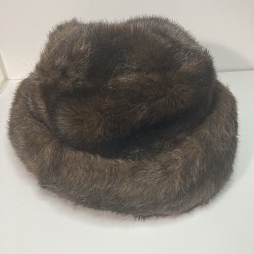 Vintage Faux Fur Brown Bucket style Hat Winter Gear KPOP Idol Style Mob Wife