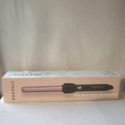 Foxybae Rose Gold 25mm Curling Wand New Boxed Curling Iron - Thumbnail 8