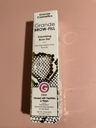 Grande Cosmetics Brow-Fill Volumizing Brow-Gel Clear Full size 0.14 oz/ 4 g NIB