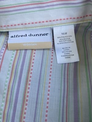 Vintage 90s Fairy Core Cottage Embroidered Plus SIze Shirt 16W Alfred Dunner - Thumbnail 3