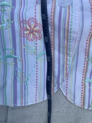 Vintage 90s Fairy Core Cottage Embroidered Plus SIze Shirt 16W Alfred Dunner - Thumbnail 5