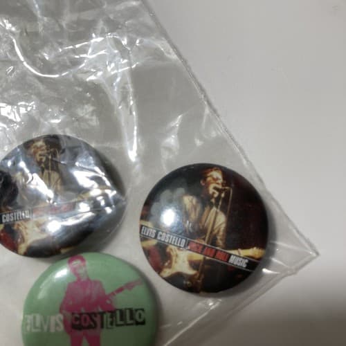 Elvis Costello 2007 Pin Badges Lot of 3 Rock In Roll Music Promos Memorabilia - Thumbnail 4