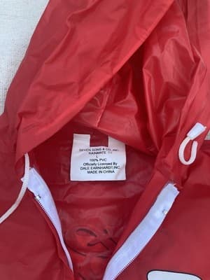 VTG Racing Windbreaker Rain Jacket Dale Earnhardt Jr. Budweiser Sun Faded Men L - Thumbnail 3