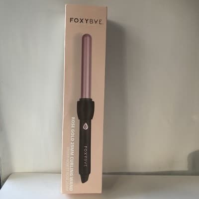 Foxybae Rose Gold 25mm Curling Wand New Boxed Curling Iron - Thumbnail 9