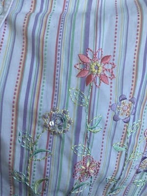 Vintage 90s Fairy Core Cottage Embroidered Plus SIze Shirt 16W Alfred Dunner - Thumbnail 9