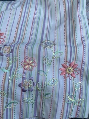 Vintage 90s Fairy Core Cottage Embroidered Plus SIze Shirt 16W Alfred Dunner - Thumbnail 8
