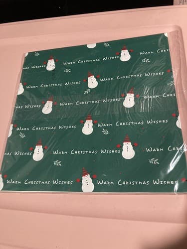 Vintage Christmas NOS Hallmark Christmas Gift Wrap 8 1/3rd Sq. Ft 2 sheets - Thumbnail 3
