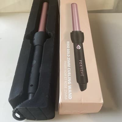 Foxybae Rose Gold 25mm Curling Wand New Boxed Curling Iron - Thumbnail 11