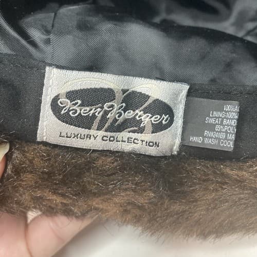 Vintage Faux Fur Brown Bucket style Hat Winter Gear KPOP Idol Style Mob Wife - Thumbnail 2