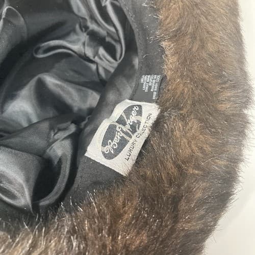 Vintage Faux Fur Brown Bucket style Hat Winter Gear KPOP Idol Style Mob Wife - Thumbnail 6