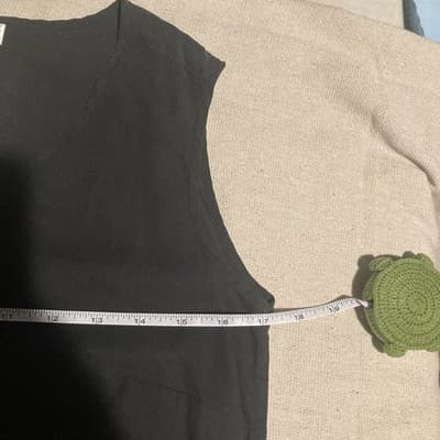 Vintage Texere Silk Womens Black Tank Top Shirt Small Office Siren Minimalist - Thumbnail 13