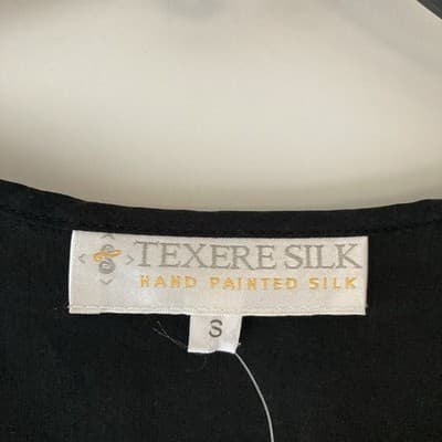 Vintage Texere Silk Womens Black Tank Top Shirt Small Office Siren Minimalist - Thumbnail 2