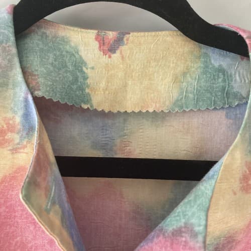 Vintage Handmade Water Color Pastel Women’s Blazer GrannyCore Fairy Core Medium - Thumbnail 13