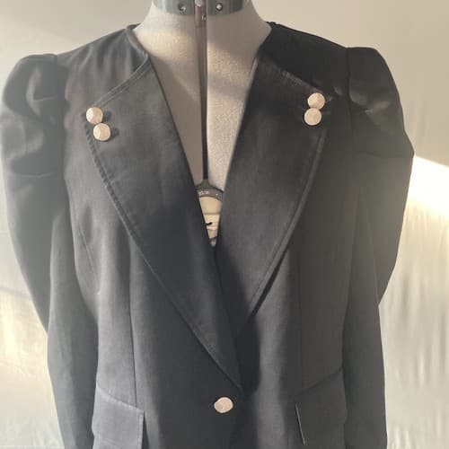 Forever 21 Plus Puff Sleeve Black Blazer XL Peplum Retired Design NWT TWEE 2010s - Thumbnail 19