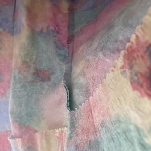 Vintage Handmade Water Color Pastel Women’s Blazer GrannyCore Fairy Core Medium - Thumbnail 16