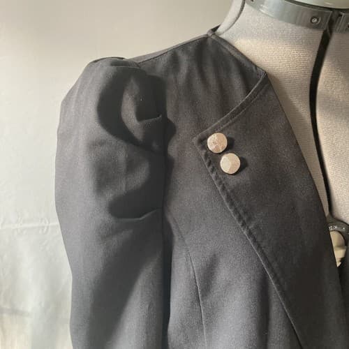 Forever 21 Plus Puff Sleeve Black Blazer XL Peplum Retired Design NWT TWEE 2010s - Thumbnail 3