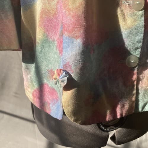 Vintage Handmade Water Color Pastel Women’s Blazer GrannyCore Fairy Core Medium - Thumbnail 8