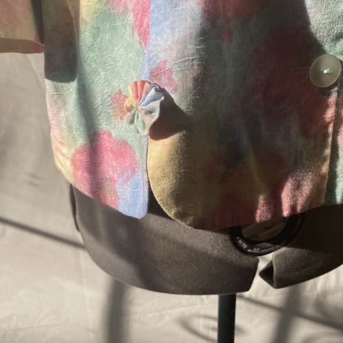 Vintage Handmade Water Color Pastel Women’s Blazer GrannyCore Fairy Core Medium - Thumbnail 7