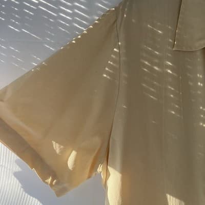 Vintage Silk Cream Blouse Shirt Womens Medium Office Siren Core Quiet Luxury - Thumbnail 7