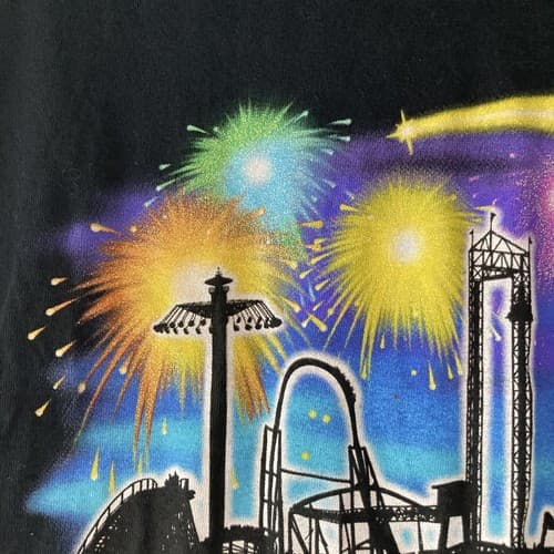 Vintage Y2K Cedar Fair Knotts Berry Farm T Shirt Medium Snoopy Charlie Brown Vtg - Thumbnail 6