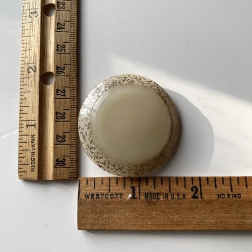 Vintage Lucite Gold Glitter Disk Buttons 3 Pieces Large 2 Inch MCM Collectible - Thumbnail 2