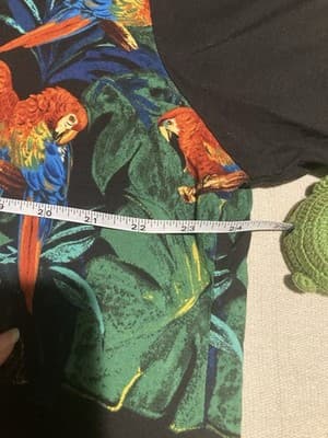 Vintage Hilo Hattie Hawaiian Original Short Sleeve Mens XL Black Parrot Tropical - Thumbnail 15