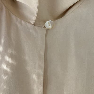 Vintage Silk Cream Blouse Shirt Womens Medium Office Siren Core Quiet Luxury - Thumbnail 13
