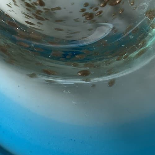 Vintage Murano Barovier & Toso Gold Flecks Art Glass Swirled Ashtray Bowl READ - Thumbnail 12