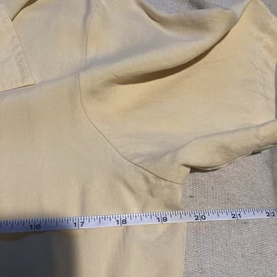 Vintage Silk Cream Blouse Shirt Womens Medium Office Siren Core Quiet Luxury - Thumbnail 16