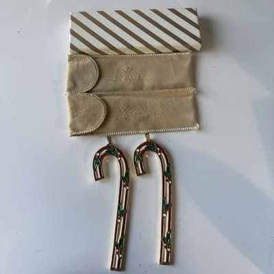 1983 Wallace Silversmiths Cinnamon Candy Cane Ornaments VTG Set Of 2 Boxed Xmas - Thumbnail 20