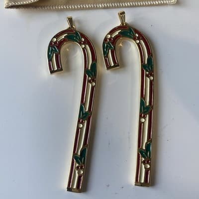 1983 Wallace Silversmiths Cinnamon Candy Cane Ornaments VTG Set Of 2 Boxed Xmas - Thumbnail 19