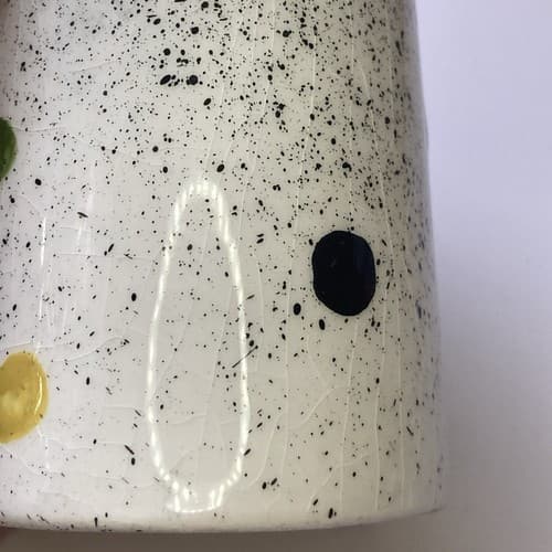 Vintage Post Modern Ceramic Salt and Pepper Shakers Polka Dots Colorful 80s 90s - Thumbnail 7