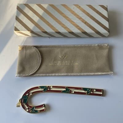 1983 Wallace Silversmiths Cinnamon Candy Cane Ornaments VTG Set Of 2 Boxed Xmas - Thumbnail 14