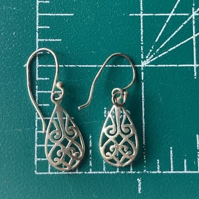 Giani Bernini Sterling 925 Filigree Teardrop Dangle Earrings NWT READ DESCRIP - Thumbnail 2