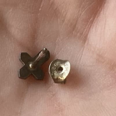 VTG Deadstock Sterling Silver 925 Marcasite Cross Crucifix Post Earrings Tomas - Thumbnail 16