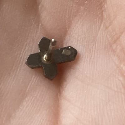 VTG Deadstock Sterling Silver 925 Marcasite Cross Crucifix Post Earrings Tomas - Thumbnail 15