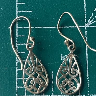 Giani Bernini Sterling 925 Filigree Teardrop Dangle Earrings NWT READ DESCRIP - Thumbnail 7