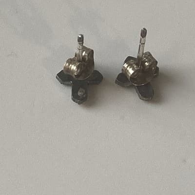 VTG Deadstock Sterling Silver 925 Marcasite Cross Crucifix Post Earrings Tomas - Thumbnail 4