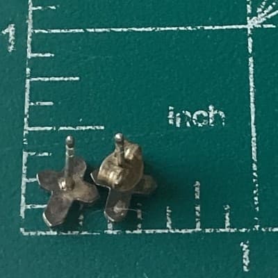 VTG Deadstock Sterling Silver 925 Marcasite Cross Crucifix Post Earrings Tomas - Thumbnail 12