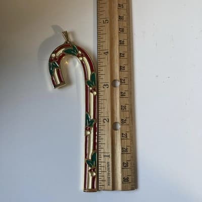 1983 Wallace Silversmiths Cinnamon Candy Cane Ornaments VTG Set Of 2 Boxed Xmas - Thumbnail 2