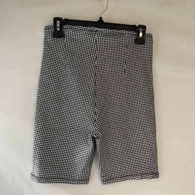 Womens Houndstooth Bike Shorts Office Sire Core Club Wear Indie Sleaze Large VTG - Thumbnail 2