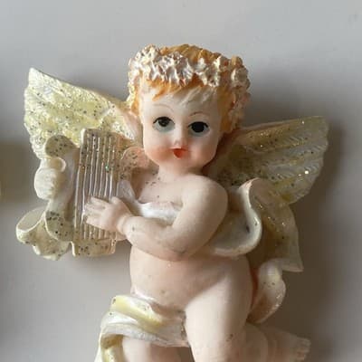 Vintage Y2K Fiore Angel Cherub Resin Magnets 2pc DEADSTOCK Angel Core Heavenly - Thumbnail 15