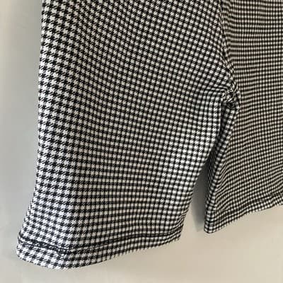 Womens Houndstooth Bike Shorts Office Sire Core Club Wear Indie Sleaze Large VTG - Thumbnail 5